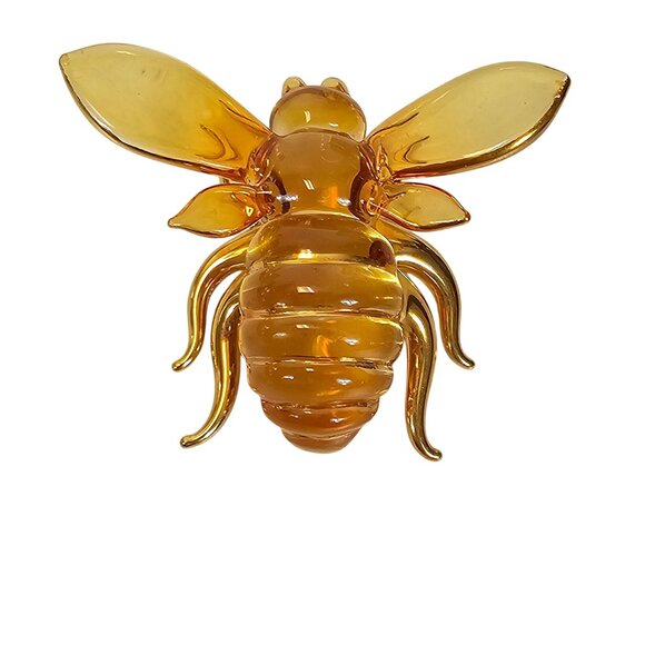 The Taste of Honey About Face Designs Messenger VTG Glass HoneyBee Figure w/ Box - Picture 12 of 16